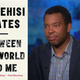 Cover of Between the World and Me; screenshot of Ta-Nehisi Coates on Moyers & Company May 21, 2014
Spiegel & Grau; Moyers & Company/PBS